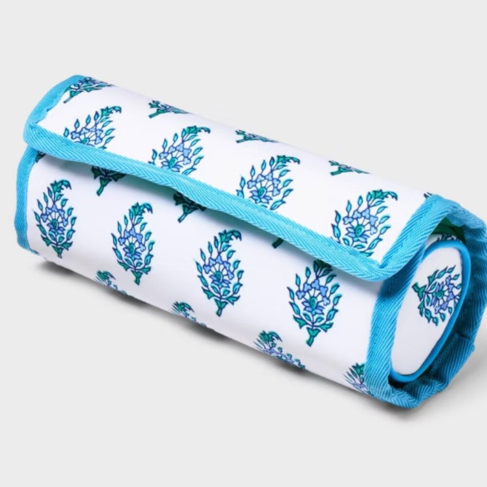 RollerRabbit x Target - Bouquet Soft Roll Jewelry Case Blue